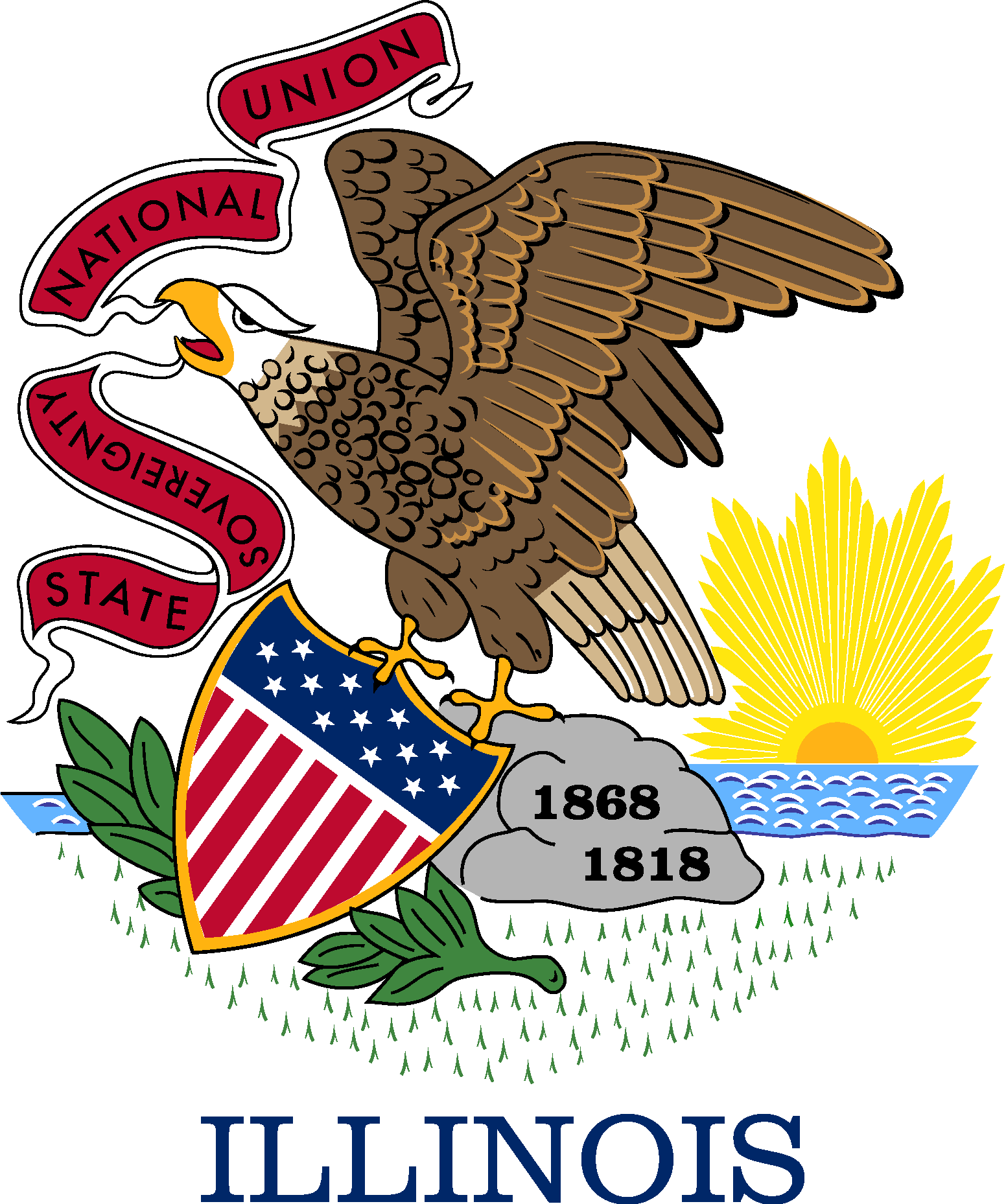 FLAG OF ILLINOIS Logo Vector Logo